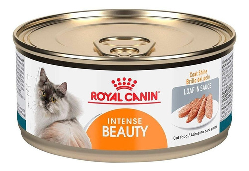 Alimento Royal Canin Feline Health Nutrition Intense Beauty para gato adulto sabor mix en lata de 165g