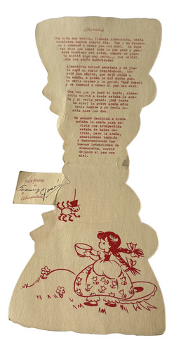 Tarjeta Muñeca Muñequita Mayercord Almendrita Vintage (Usado)
