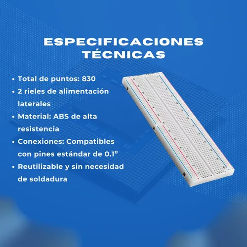 Protoboard 830 Puntos