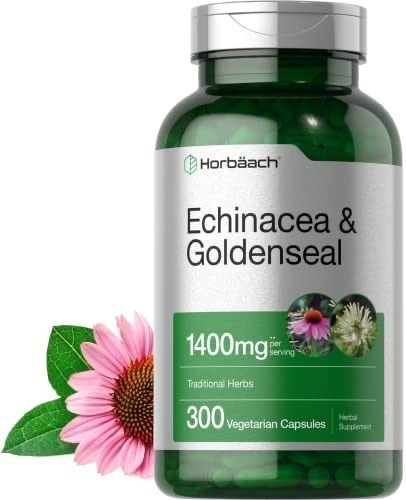 Equinacea Y Goldenseal 1400 Mg 300 Capsulas Formula Potente