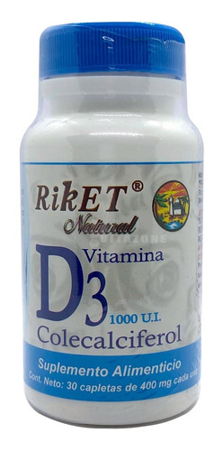 Vitamina D3 1000 Ui 30 Cápsulas