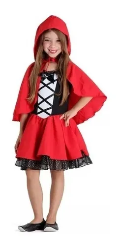 Vestido Chapeuzinho Vermelho com Capa