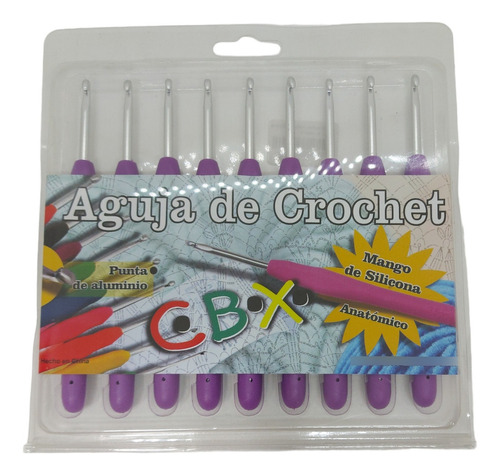 Cbx Aguja Crochet Mango Silicona N4 X 9 Unidades 