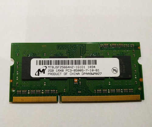 Memória Ram 2gb Ddr3 1rx8 - Pc3 - 10600s