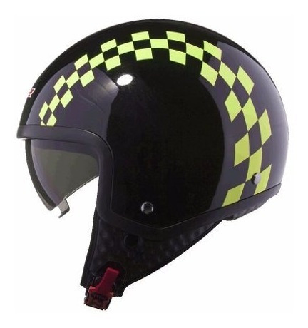 Casco Abierto Ls2 561 Wave Dinoco Negro Hi-vis  - Um