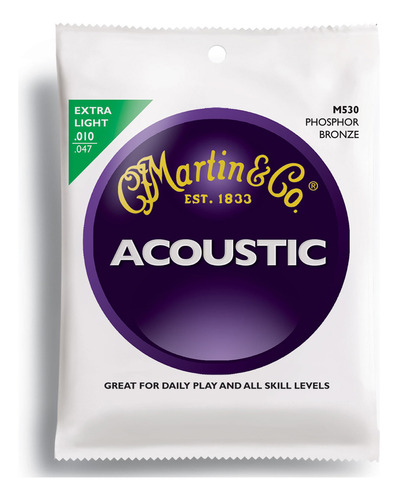 Encordado Guitarra Acustica Martin & Co M530 10-47 Prm