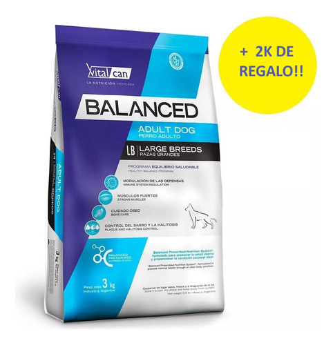 Vitalcan Balanced Perro Adulto Large 22k