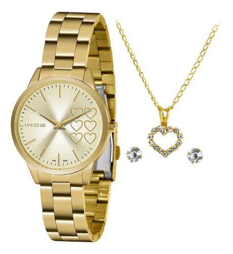 Relógio Lince Feminino Funny Dourado Lrg4681l-kz82c1kx