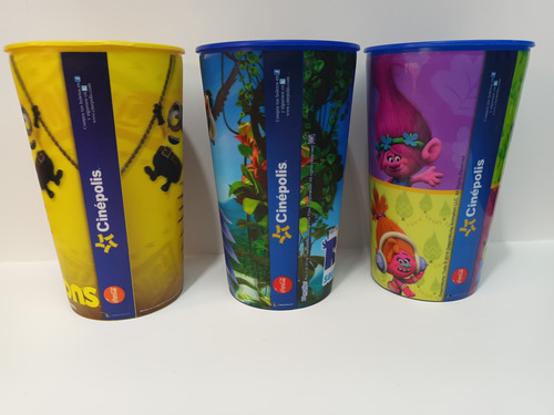 Vasos Cinepolis Intensamente, Minions, Wifi Ralhp, Trolls (Usado)