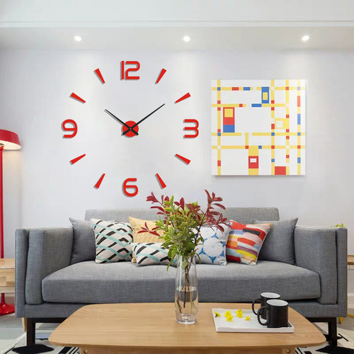 Reloj De Pared Con Pegatinas 3d De Diseño Moderno Y Grande