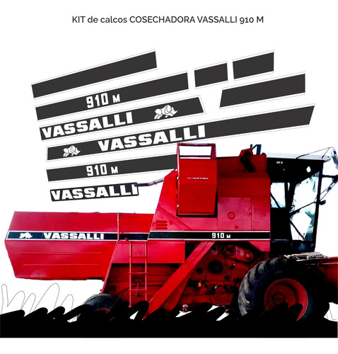 Kit De Calcos Cosechadora Vassalli 910 M