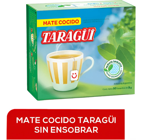 Yerba Mate Cocido 50s Taragui Argentino Sin Gluten Sin Tacc