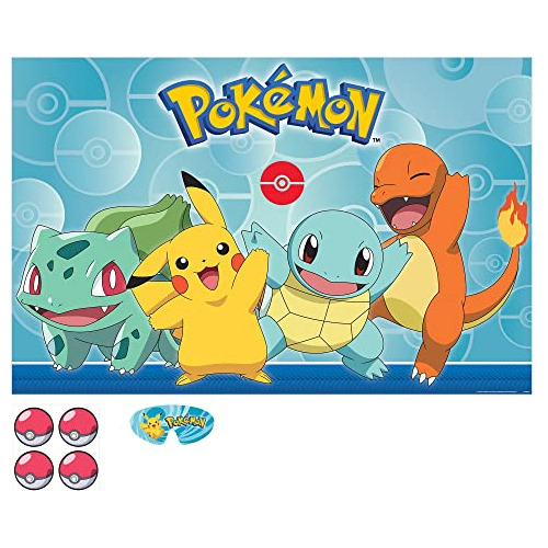 Anscan Pokemon Partido Juego Bordo  37 1/2' X 24 1/2' Cyczb