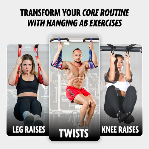 Correas Colgantes Dmoose Fitness Para Abdominales Modelo Gru Negro