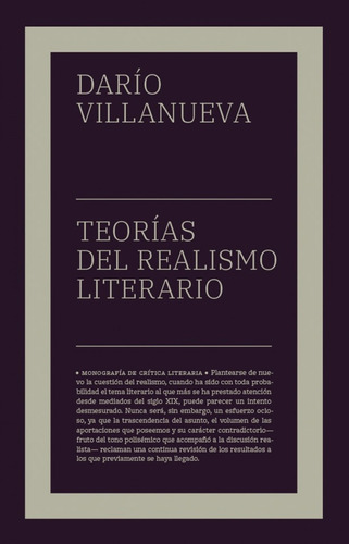 Teorías Del Realismo Literario (ne) - Villanueva, Darío
