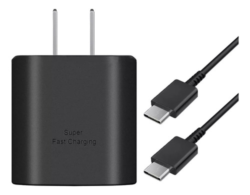 Cargadores Rápidos De 45w Para iPhone 15 16 E Samsung S21 S22 S23 S24 Cable 2mnegro
