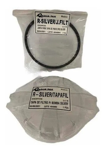 Tapa Transparente Y Oring Para Bomba Silver 3/4 A 1.5 Hp 
