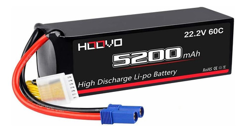 Bateria Lipo Hoovo 6s 5200mah 22.2v 60c Con Ec5 Plug Para Rc