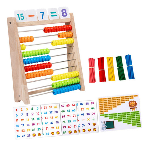Fs Clásico De Madera Abacus Preescolar Matemáticas Juguetes