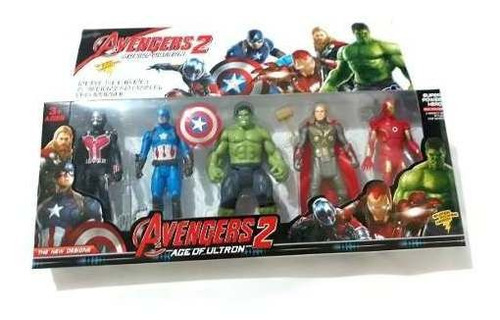 Kit Bonecos Vingadores Heróis - 5 Bonecos 15 Cm Articulados