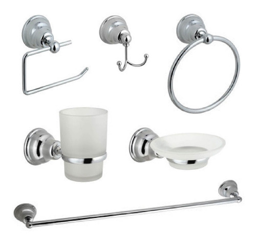 Kit Set Juego Accesorios De Baño Hydros Kiss 6 Piezas