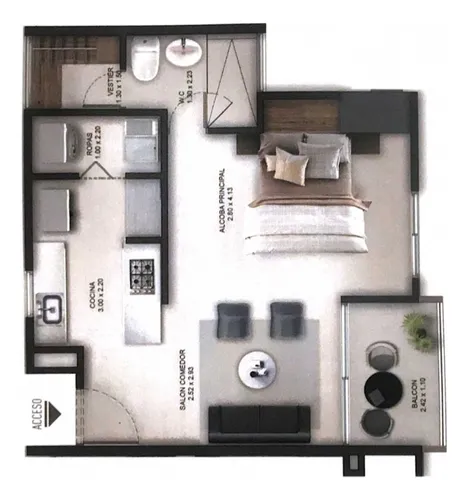 Apartaestudio Para Cesion De Derechos.ubicado En Medellin,las Palmas