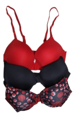 3 Brasier Para Mujer Push Up Marca Ymi Intimates 