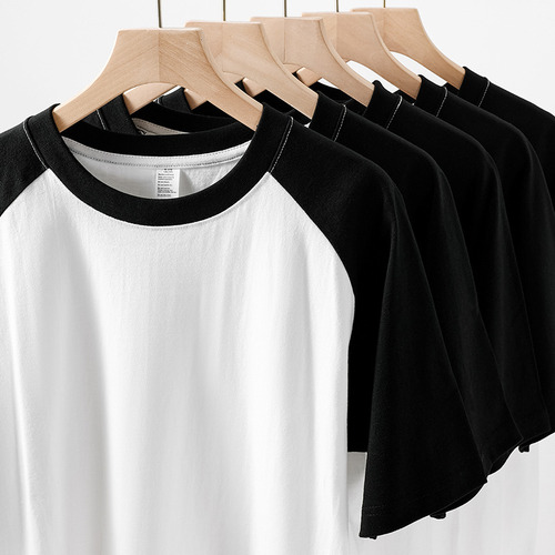Camiseta De Algodón Con Mangas Raglán En Bloques De Color, C