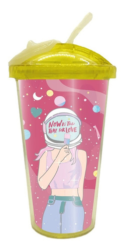 Vaso Infantil Plástico Con Sorbete Planet 500cm3 Original Ry