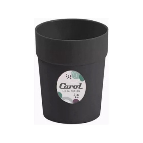 Set X6 Vasos Plastico 420 Ml Grandes Carol Fusion Negro