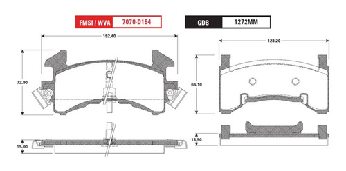 Balata Trw Delanteras Para Chev. S10 1998 A 2002 Rwd 1 Juego