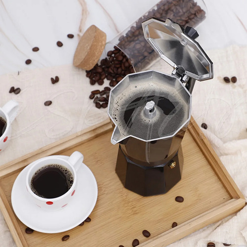 Ycrigns® Cafetera Manual Italian Coffee Mocha Aluminio 6 Tazas