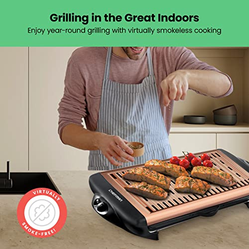 Smokeless Indoor Grill, Nonstick Tabletop Electric Gril...