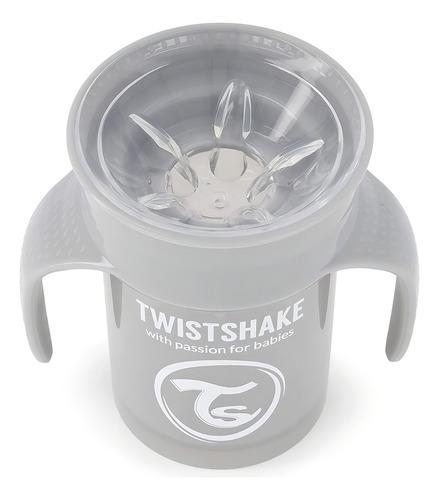 Vaso Antiderrame 360 Cup Twistshake 230ml 6 Meses+ Gris