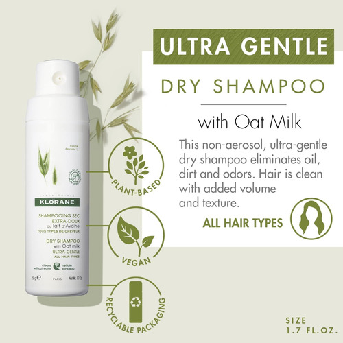 Klorane - Shampoo Em Pó Seco Com Leite De Aveia - Fórmula Ec