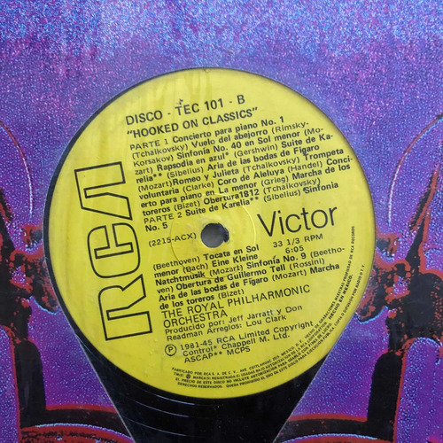 Hooked On Classics Lp Single Philharmonic Orchestra (Usado)