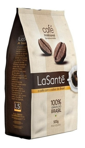 Café Torrado Tradicional 100% Grãos Do Brasil 500g La Sante