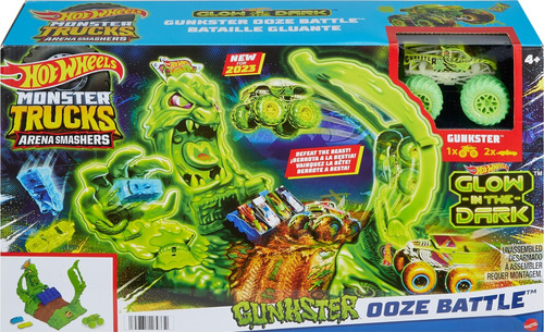 Hot Wheels Monster Truck Arena Smashers Gunkster Ozze Battle