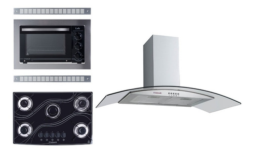 Forno De Embutir E Coifa E Cooktop 5 Bocas Frete Grátis