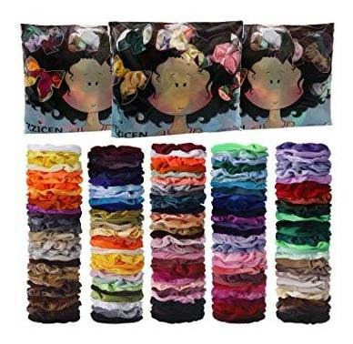 150 Paquete Scrunchies Pelo Bandas De Terciopelo Raso Scrunc