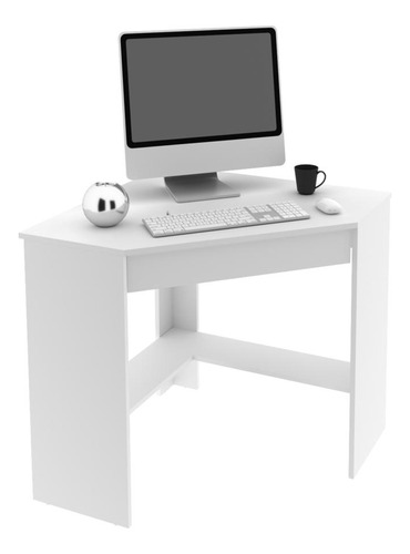 Escrivaninha/mesa Escritório De Canto Multimóveis Vcr25064 Cor Branco