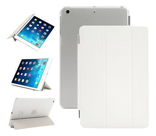 Para Apple iPad Mini Blanco Magnética Cuero Elegante Funda +