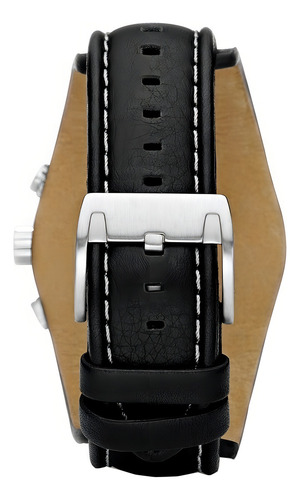 Reloj pulsera fossil Coachman con correa de cuero color negro