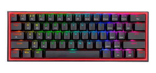 Teclado Gamer Redragon Fizz Pro Wireless Sp K616 Rgb B Black