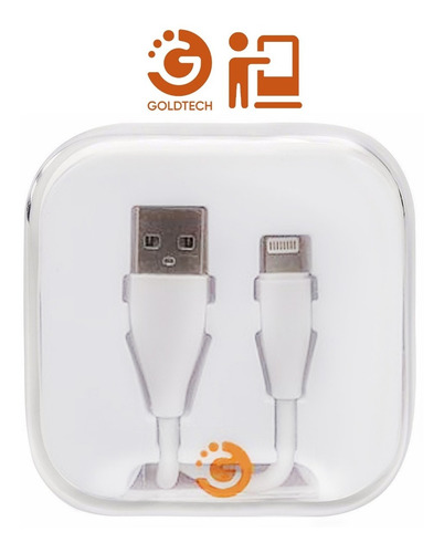 Cable iPhone 5/6/7/8 Goldtech Blanco