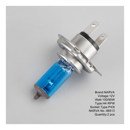 Lámpara De Coche H4 Rpw 98513 Narva Range Power Blanca 12v10