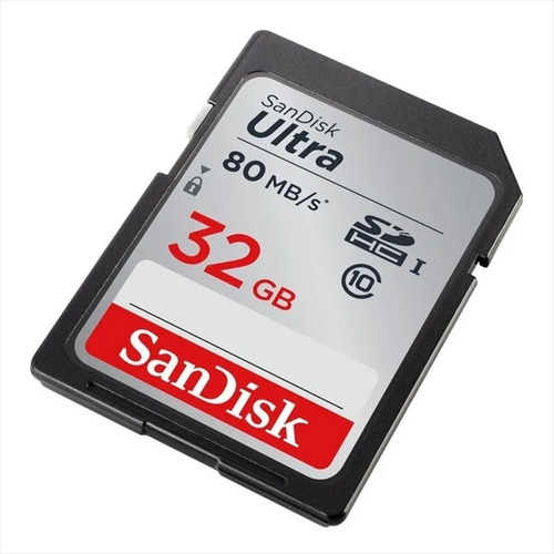 Tarjeta Sdhc 32gb Sandisk Ultra, Uhs-i, Clase 10, 80mb/s