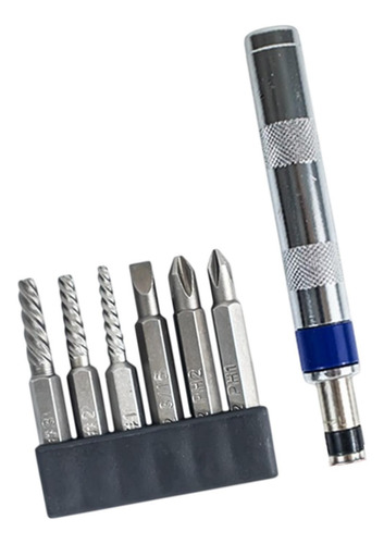 7x Kit De Destornillador De Impacto A Mano Reversible