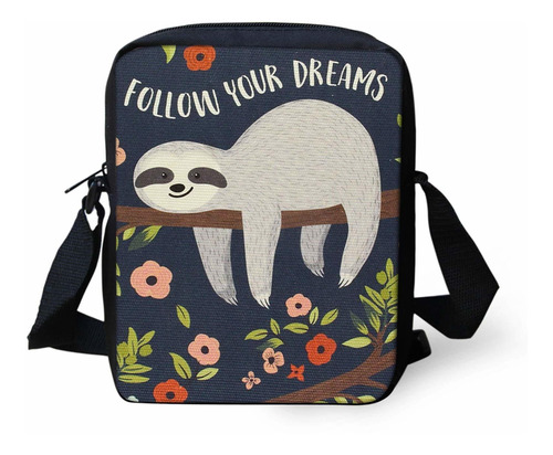 Follow Your Dream Sloth Crossbody  Bag Monedero Tote Ho...