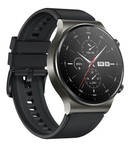 Imagen 2 de 3 de Huawei Watch GT 2 Pro Sport 1.39" caja 46.7mm de titanio night black, malla black de fluoroelastómero VID-B19